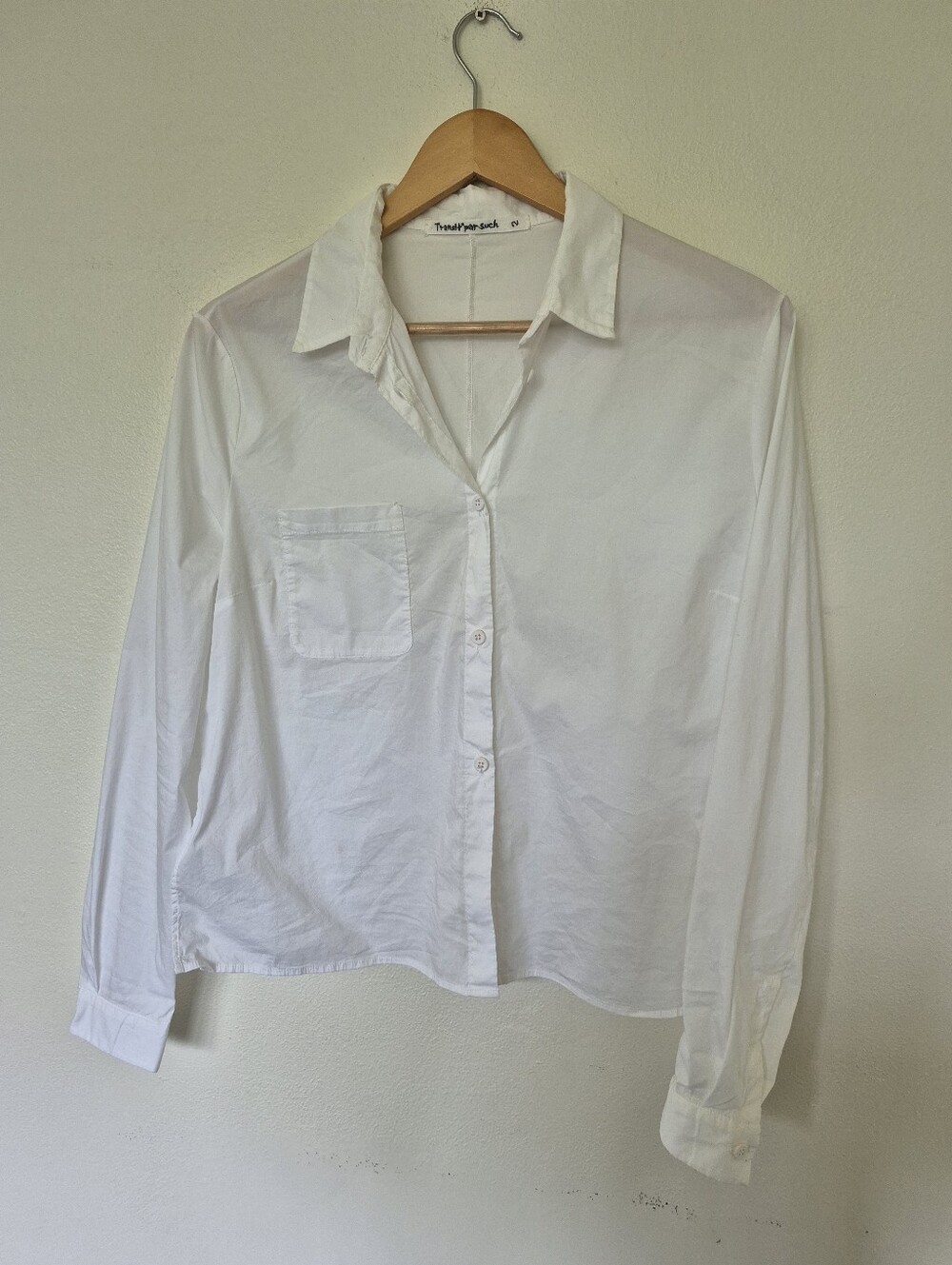 Transit Par Such White Blouse Size 2 Medium